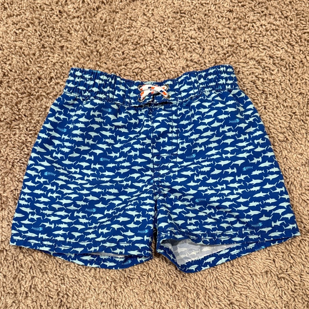 OshKosh B'gosh Blue Shark Pattern Swim Trunks